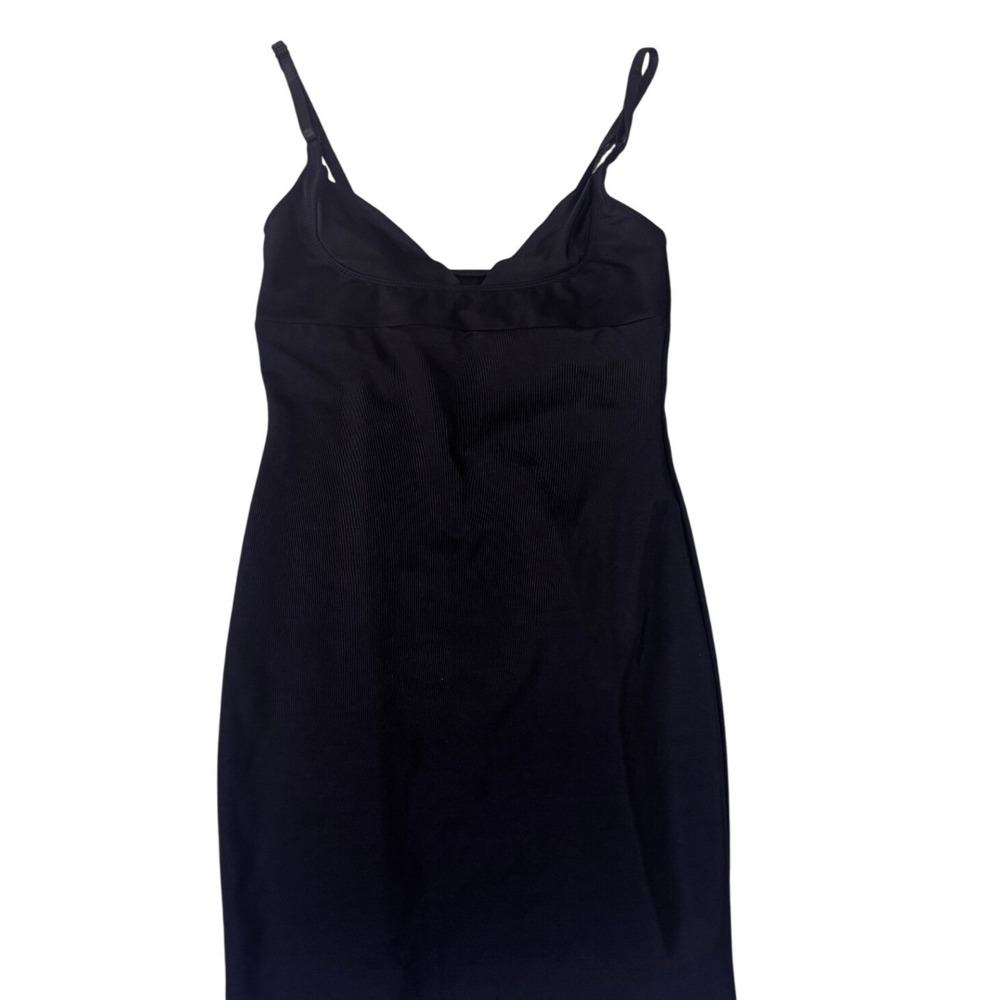 Shape Luxe Mini Dress Womens Large Black Bodycon V-Neck Adjustable Straps LBD